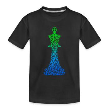 Pièces d’échecs Jeu d’échecs Joueur d’échecs Échecs - T-shirt bio Premium Enfant - noir - Devant