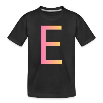 E - Kinder Premium Bio T-Shirt - Schwarz - Vorne