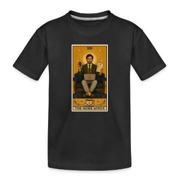 Home Office | Tarot au bureau à distance - T-shirt bio Premium Enfant - noir - Devant