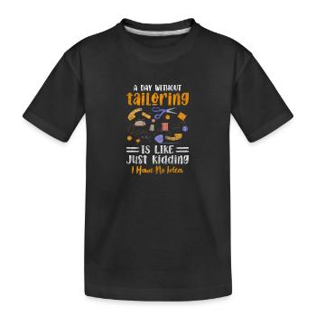 Couturière ciseaux tailleur au Crochet - T-shirt bio Premium Enfant - noir - Devant