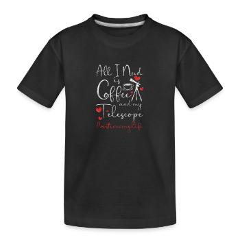 Astronaute étoile de l’astronomie - T-shirt bio Premium Enfant - noir - Devant