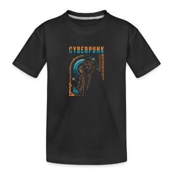 Cyborg Steampunk Tech - Kids' Premium Organic T-Shirt - black - Front