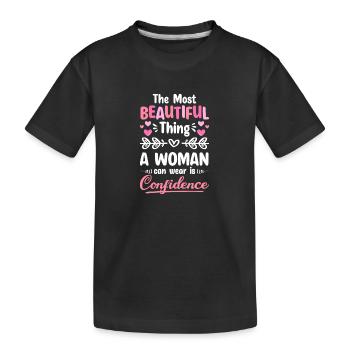 Célébration de l’émancipation féminine de la femme - T-shirt bio Premium Enfant - noir - Devant