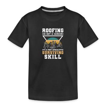 Maître Couvreur Chantier - T-shirt bio Premium Enfant - noir - Devant