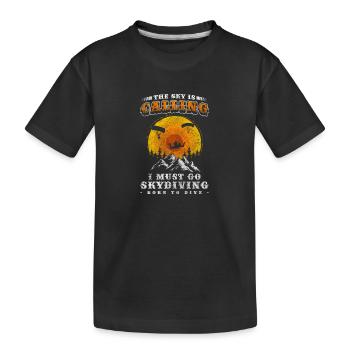 Skydiving Air Hobby Paragliding - Kids' Premium Organic T-Shirt - black - Front