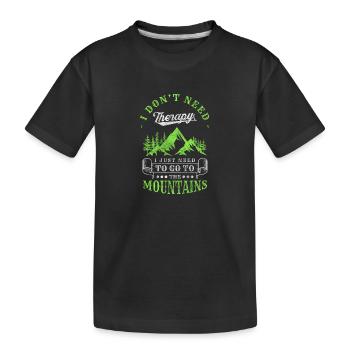 Mountaineers Hikers Mountaineering Climbing wall - Kids' Premium Organic T-Shirt - black - Front