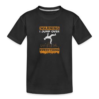 Freerunning Sportlich Mut Geschwindigkeit - Kinder Premium Bio T-Shirt - Schwarz - Vorne