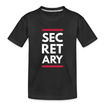 Secrétaire (Lignes) - T-shirt bio Premium Enfant - noir - Devant