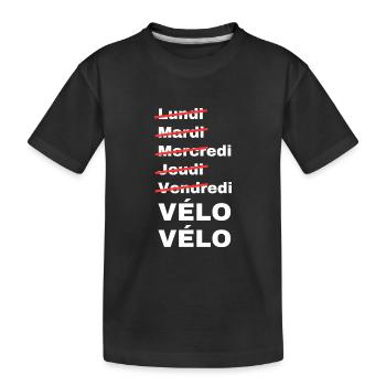 week-end vélo - T-shirt bio Premium Enfant - noir - Devant