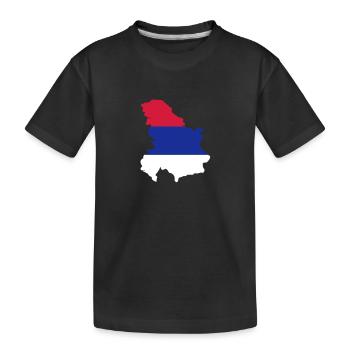 Serbien - Kinder Premium Bio T-Shirt - Schwarz - Vorne