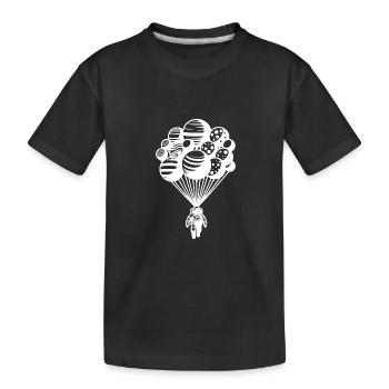 Astronaute dans le cosmos avec des planètes flottantes - T-shirt bio Premium Enfant - noir - Devant