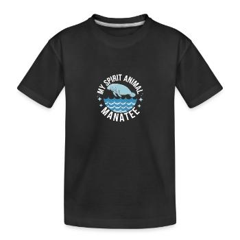 Lamantin mon - J’adore le Dugong Lamantin - T-shirt bio Premium Enfant - noir - Devant