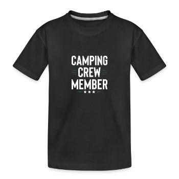 Camping Crew - Kinder Premium Bio T-Shirt - Schwarz - Vorne