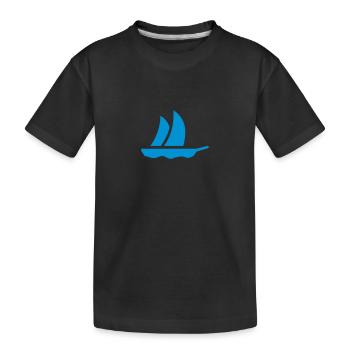 Segelboot (1c) - Kids' Premium Organic T-Shirt - black - Front