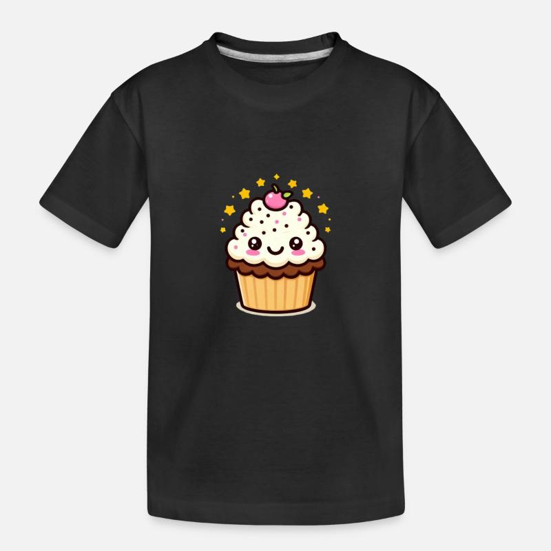 Clara Cupcake - Kinder Premium Bio T-Shirt - Schwarz