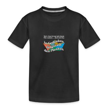 In Gedanken längst auf den Planken auf dem Meer - Kinder Premium Bio T-Shirt - Schwarz - Vorne