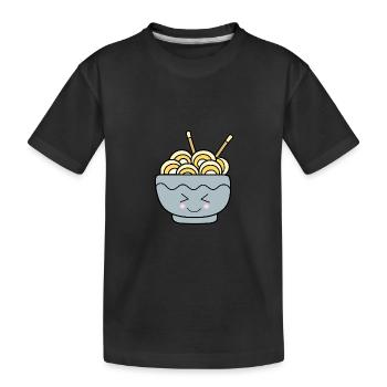Ramen Nudeln Japan Küche - Kinder Premium Bio T-Shirt - Schwarz - Vorne