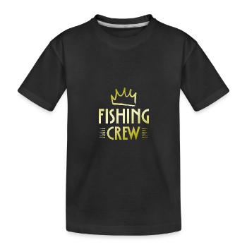 Fishing Crew - Kids' Premium Organic T-Shirt - black - Front