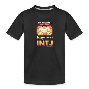 INTJ Sumo-Ringer - Kinder Premium Bio T-Shirt - Schwarz - Vorne