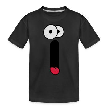 Scream Face - Kids' Premium Organic T-Shirt - black - Front