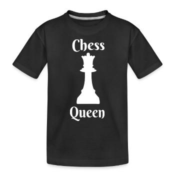 chess queen piece - Kids' Premium Organic T-Shirt - black - Front