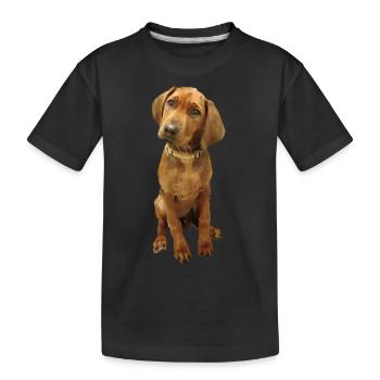 Race de chien Ridgeback - T-shirt bio Premium Enfant - noir - Devant