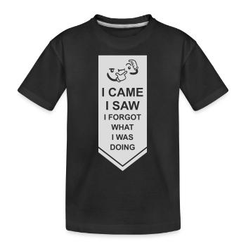 I came saw forget - Kids' Premium Organic T-Shirt - black - Front