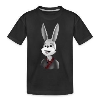 Kaninchenzeichen des chinesischen Neujahrs 2023 - Kinder Premium Bio T-Shirt - Schwarz - Vorne