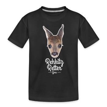 Rehkitz 1 - Kinder Premium Bio T-Shirt - Schwarz - Vorne