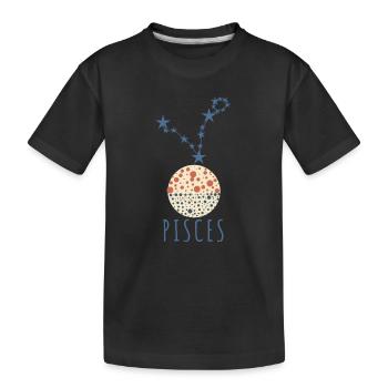 La constellation des Poissons - T-shirt bio Premium Enfant - noir - Devant
