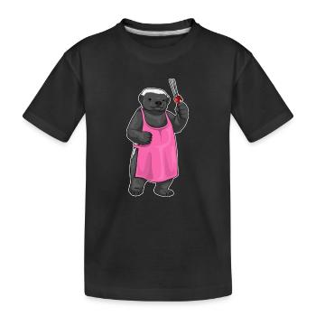 Barre à cheveux Badger Hairdresser - T-shirt bio Premium Enfant - noir - Devant