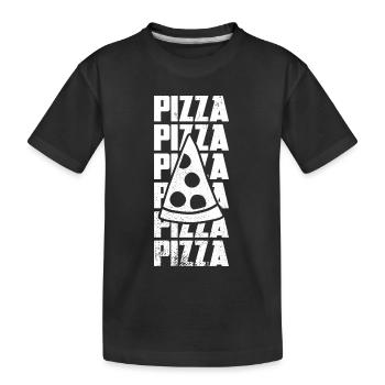 Tranche de pizza - T-shirt bio Premium Enfant - noir - Devant