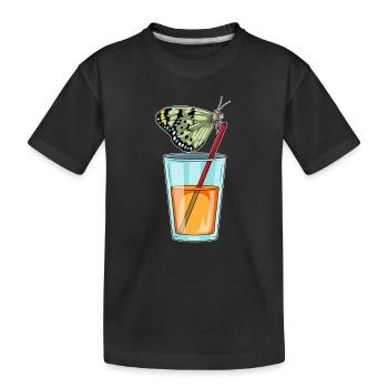 Schmetterling Saft - Kinder Premium Bio T-Shirt - Schwarz - Vorne