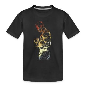 Vintage Boxer - Kinder Premium Bio T-Shirt - Schwarz - Vorne