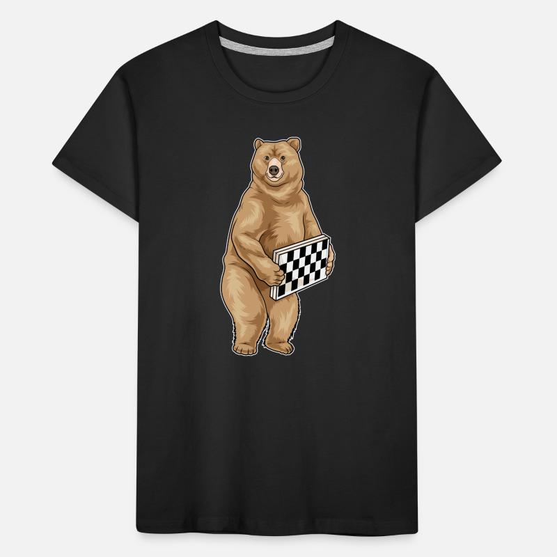 Jeu d’échecs Bear Chessboard T-shirt bio Premium Enfant