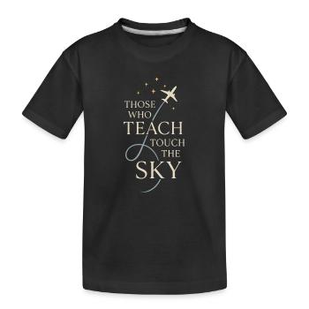 Instructeur de vol Cfi Pilote Instructeur d’aviation - T-shirt bio Premium Enfant - noir - Devant
