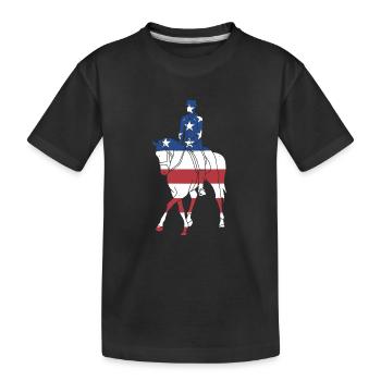 Sport Us Drapeau Équestre - T-shirt bio Premium Enfant - noir - Devant