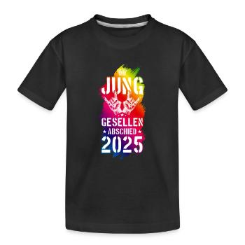 Enterrement de vie de garçon 2025 Enterrement de vie de garçon - T-shirt bio Premium Enfant - noir - Devant