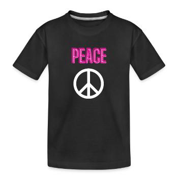 Peace - Splice - Front only - Kids' Premium Organic T-Shirt - black - Front