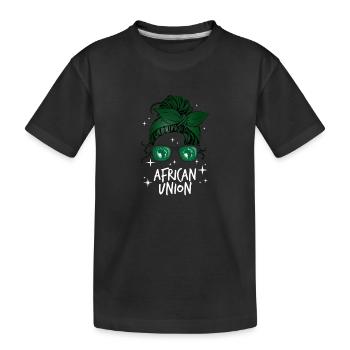 African Union - Kids' Premium Organic T-Shirt - black - Front