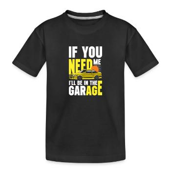 Tuning Rennwagen - Kinder Premium Bio T-Shirt - Schwarz - Vorne