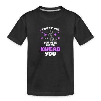 Wellness Relax Care - Kids' Premium Organic T-Shirt - black - Front