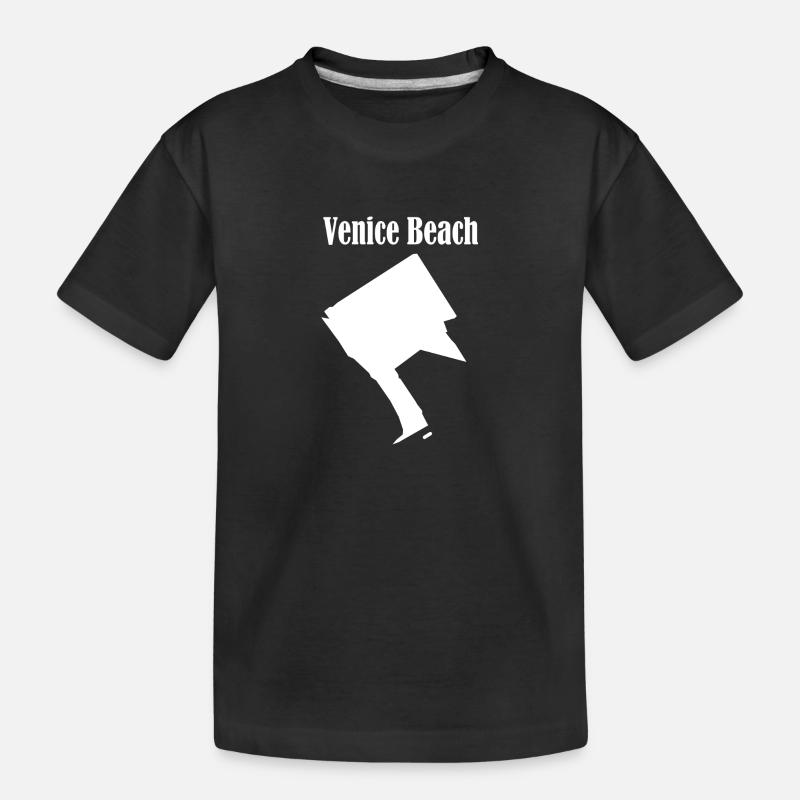 Venice Beach L.A. white - Kids' Premium Organic T-Shirt - black