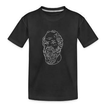 Büste griechischer Philosoph - Kinder Premium Bio T-Shirt - Schwarz - Vorne
