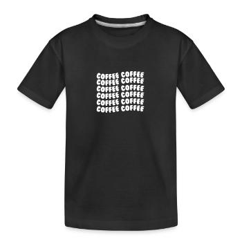 Café café blanc - T-shirt bio Premium Enfant - noir - Devant