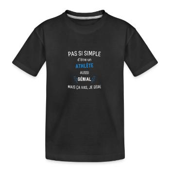 Awesome Athlete - Kids' Premium Organic T-Shirt - black - Front