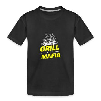 Grill Mafia Grillen Spruch - Kinder Premium Bio T-Shirt - Schwarz - Vorne