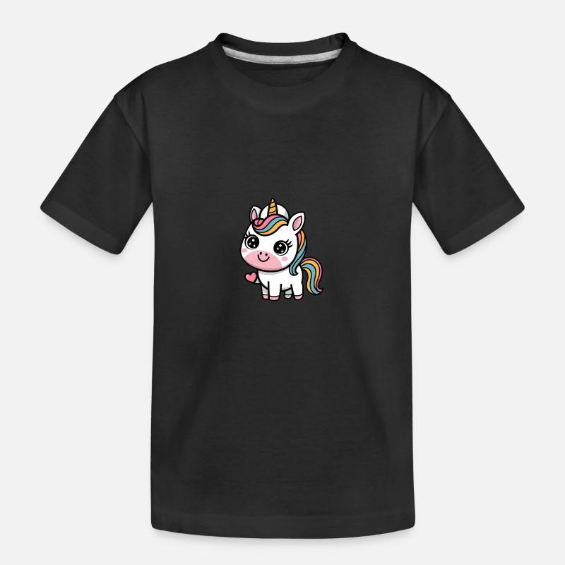 Lilly im Regenbogenland - Kinder Premium Bio T-Shirt - Schwarz