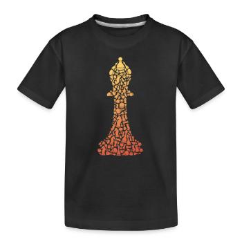 Chess piece chess game symbols chess player - Kids' Premium Organic T-Shirt - black - Front