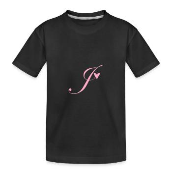 Monogramme J Vigne Coeur - T-shirt bio Premium Enfant - noir - Devant